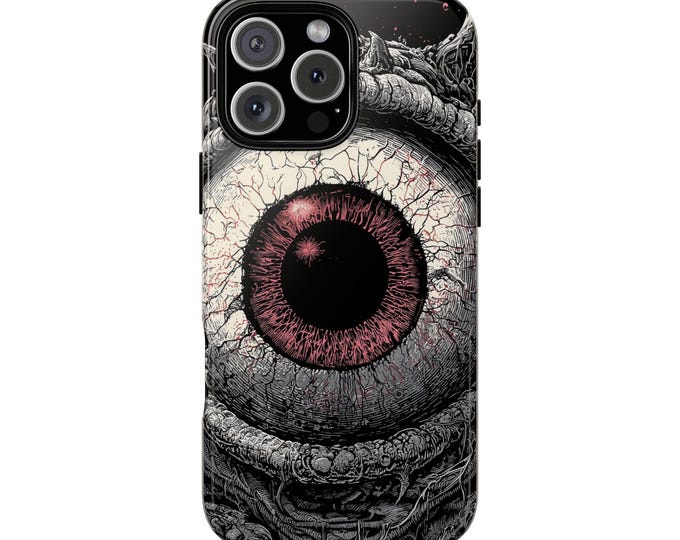 Horror Eyeball Deathcore Eye Art Phone Case: iPhone, Galaxy, Pixel - Lifetime Warranty