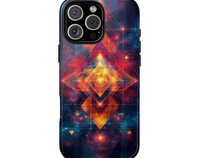 Sacred Geometry Archaic Neon Symbol Phone Case: iPhone, Galaxy, Pixel - Lifetime Warranty