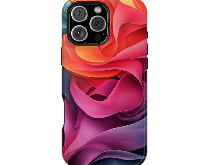 Pink Purple Waves Abstract Fluid Phone Case: iPhone, Galaxy, Pixel - Lifetime Warranty