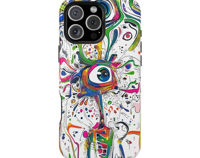Vibrant Eye Art Dynamic Colorful Eyeball Phone Case: iPhone, Galaxy, Pixel - Lifetime Warranty