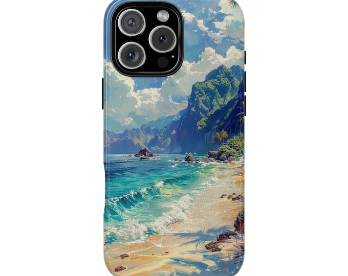 Paradise Sandy Beach Tropical Shores Phone Case: iPhone, Galaxy, Pixel - Lifetime Warranty