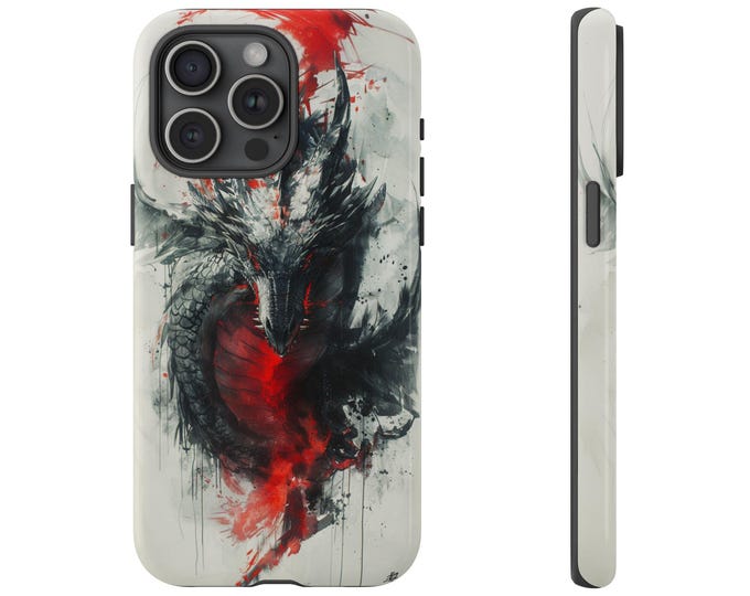Dragon Abstract Canvas Art Phone Case: iPhone, Galaxy, Pixel - Lifetime Warranty