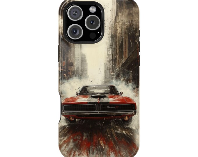 1970 Grunge Power Vector Muscle Car Phone Case: iPhone, Galaxy, Pixel - Lifetime Warranty