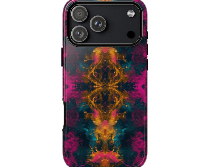 Rorschach Wave Pattern Pink Orange Atmosphere Phone Case: iPhone | Galaxy | Pixel - Lifetime Warranty