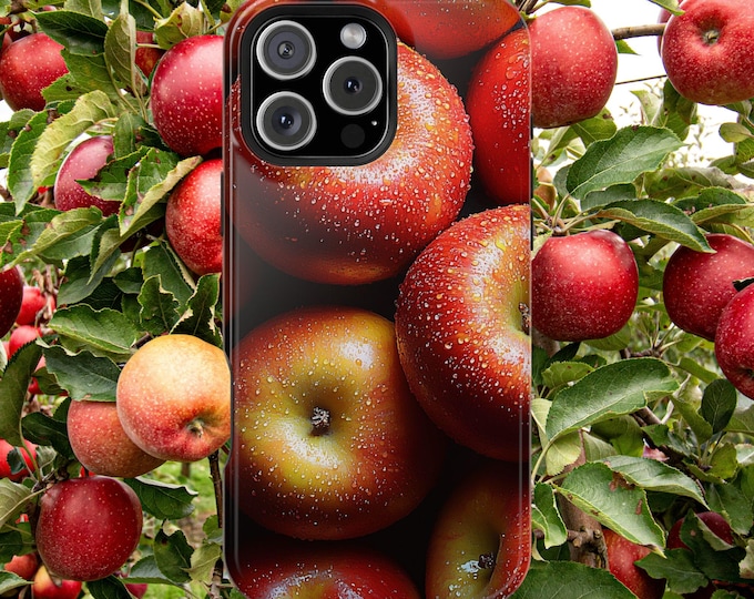 Big Red Apples Juicy Fruit Phone Case: iPhone, Galaxy, Pixel - Lifetime Warranty