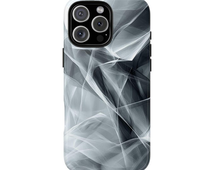 Gray Minimalist Abstract Sleek Pattern Phone Case: iPhone, Galaxy, Pixel - Lifetime Warranty