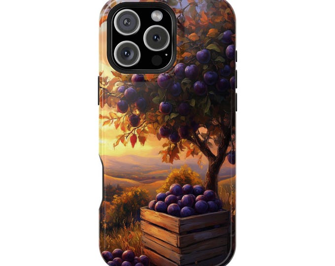 Plum Tree Ripe Fruit Brushed Painting Phone Case for iPhone | Samsung Galaxy | Google Pixel