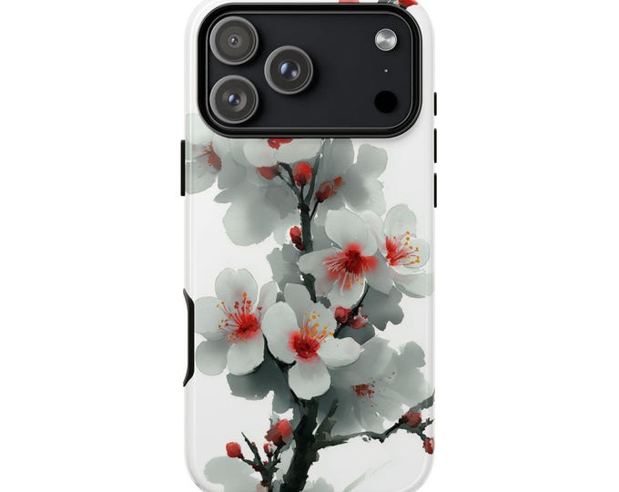 White Plum Blossom Flower Branch Phone Case for iPhone | Samsung Galaxy | Google Pixel