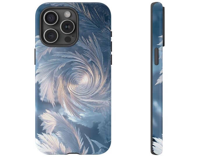 Ice Swirl Ephemeral Glass Snowflake Phone Case: iPhone, Galaxy, Pixel - Lifetime Warranty