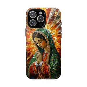Our Lady Virgin Mary Stained Glass Mosaic - Phone Case for iPhone 16 16e 15 14 13 Pro Max | Galaxy S25 S24 S23 | Pixel 9 9a | Wireless Cover