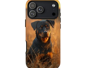 iPhone | Galaxy | Pixel - Phone Ink Case - Grassy Field Rottweiler Dog | Lifetime Warranty