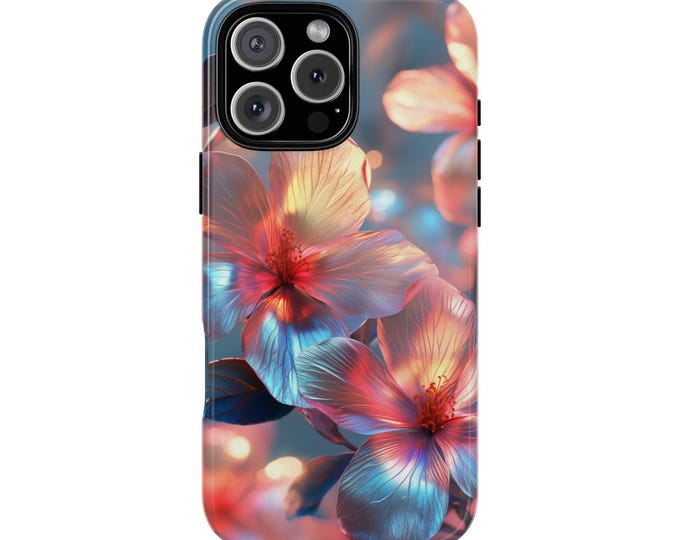 Iridescent Bloom Vibrant Flowers Prism Phone Case: iPhone, Galaxy, Pixel - Lifetime Warranty