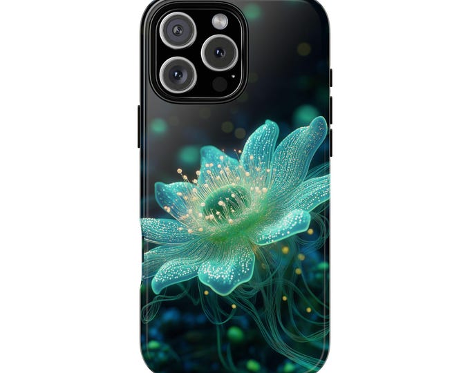 Glow Green Bioluminescent Anemone Phone Case: iPhone, Galaxy, Pixel - Lifetime Warranty