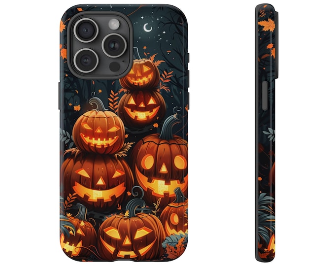 Pumpkins Spooky Halloween Phone Case: iPhone, Galaxy, Pixel - Lifetime Warranty