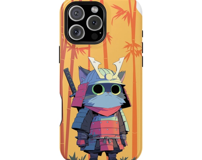 Samurai Cat Armor Warrior Phone Case: iPhone, Galaxy, Pixel - Lifetime Warranty