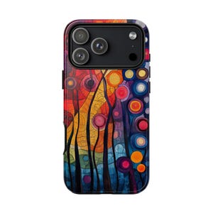 Klimt Circle Vines Abstract Colorful Phone Case - Personalized, MagSafe Compatible, Lifetime Warranty