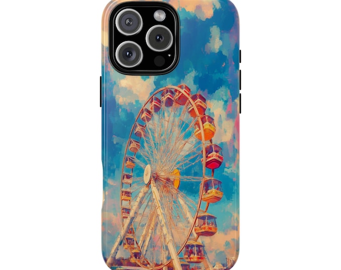 Monets Style Ferris Wheel Fair Park Water Ink Phone Case: iPhone, Galaxy, Pixel - Lifetime Warranty