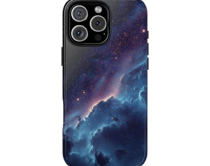 Blue Nebula Ethereal Purple Deep Space Clouds Phone Case: iPhone, Galaxy, Pixel - Lifetime Warranty