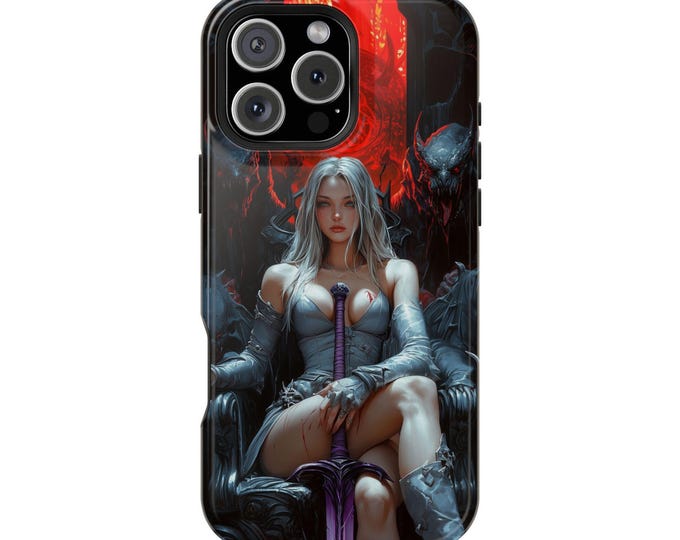 Silver Goddess Queen Dark Fantasy Phone Case: iPhone, Galaxy, Pixel - Lifetime Warranty