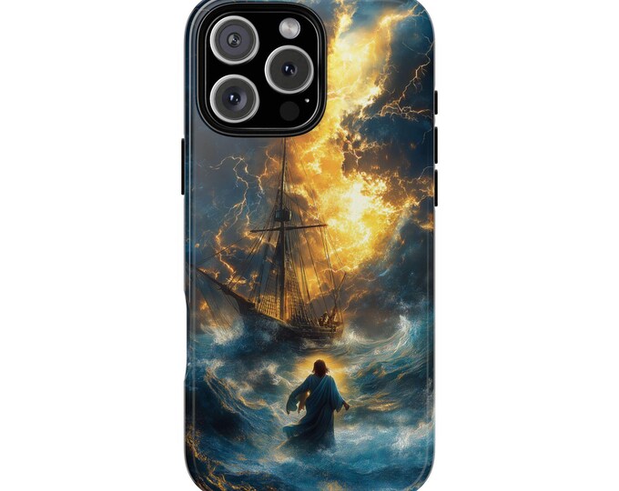 Jesus Christ Walking Water Ocean Boat Phone Case for iPhone | Samsung Galaxy | Google Pixel