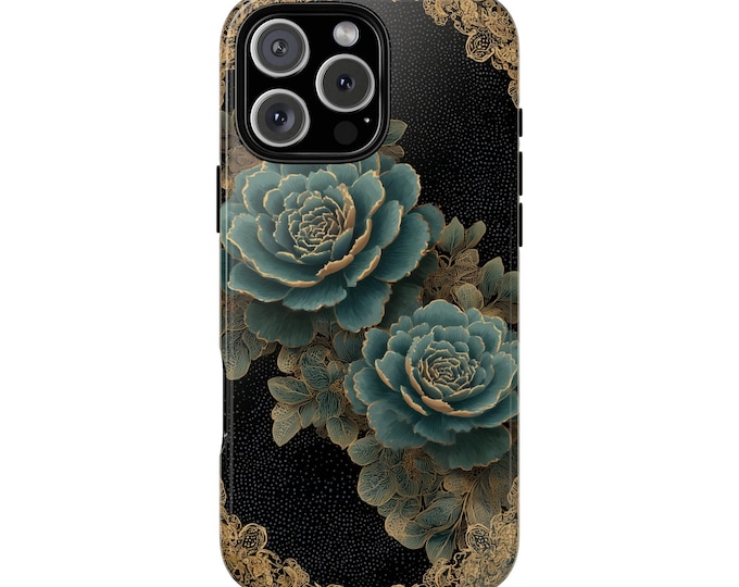 Art Nouveau Ornate Gold Floral Phone Case: iPhone, Galaxy, Pixel - Lifetime Warranty