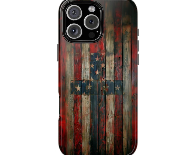 Rustic Cross American Flag Phone Case for iPhone | Samsung Galaxy | Google Pixel