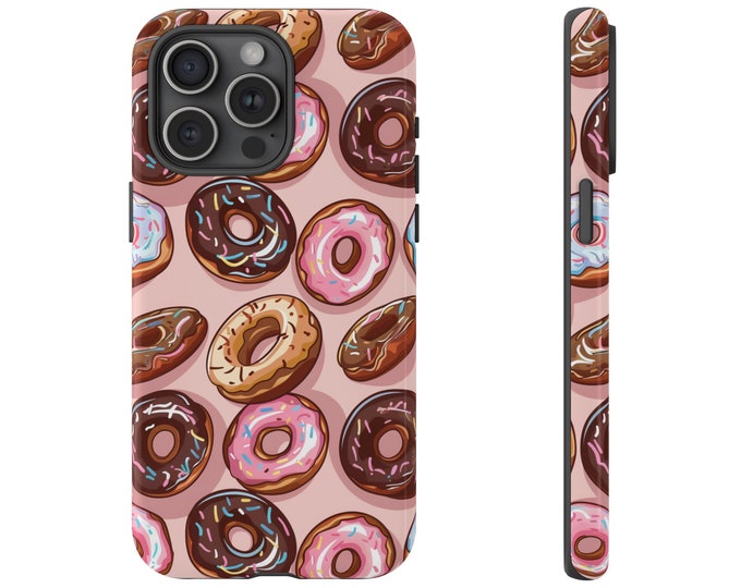 Donut Delight Doughnuts Pattern Phone Case: iPhone, Galaxy, Pixel - Lifetime Warranty