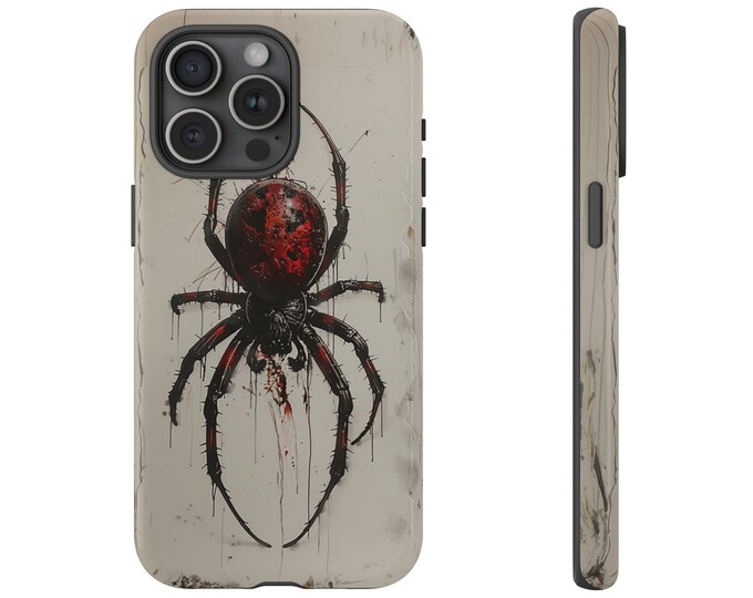 Black Widow Arachnid Red Spider Phone Case: iPhone, Galaxy, Pixel - Lifetime Warranty