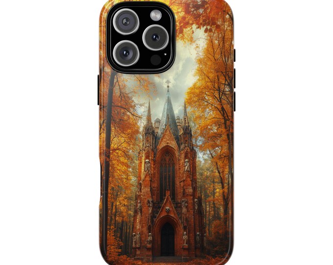 Fall Cathedral Autumn Skull Castle Phone Case: iPhone, Galaxy, Pixel - Lifetime Warranty