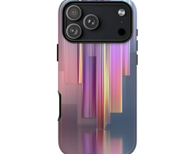 Sleek Gradient Purple Pink Lines Phone Case: iPhone, Galaxy, Pixel - Lifetime Warranty