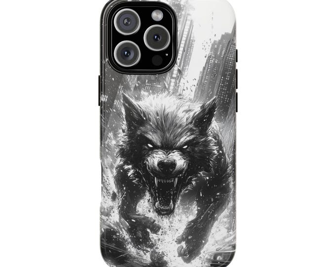 Werewolf City Wolf Comic Drawn Style Phone Case: iPhone, Galaxy, Pixel - Lifetime Warranty