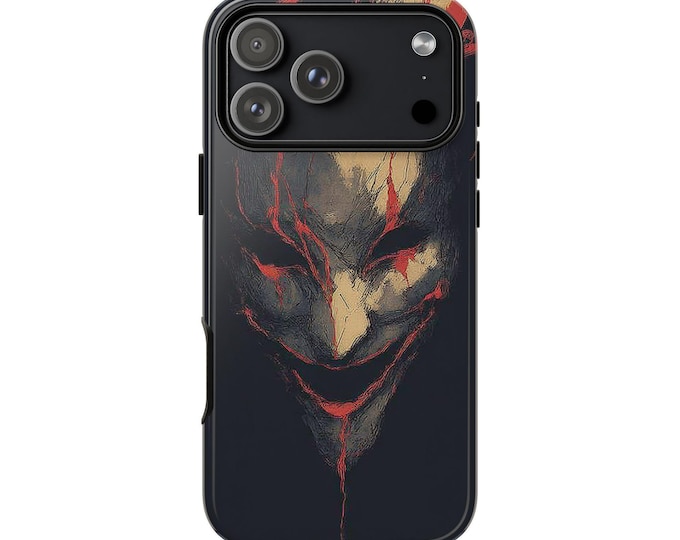 Eerie Laughing Gothic Mask Phone Case: iPhone, Galaxy, Pixel - Lifetime Warranty