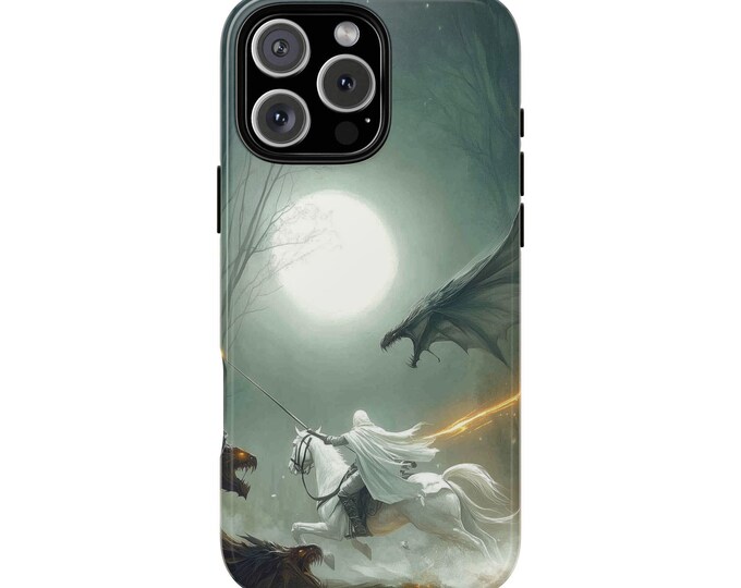 Medieval White Knight Shadow Dragon Phone Case for iPhone | Samsung Galaxy | Google Pixel