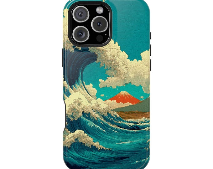 Crashing Waves Mount Fuji Ukiyo-E Style Phone Case: iPhone, Galaxy, Pixel - Lifetime Warranty