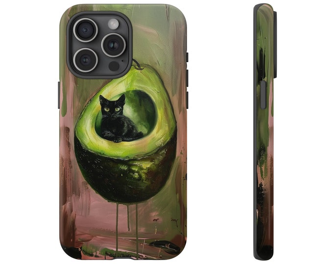Catvocado Avocado Cat Pit Phone Case: iPhone, Galaxy, Pixel - Lifetime Warranty