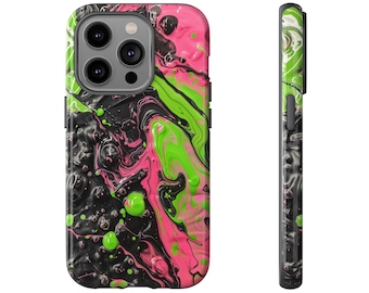 Hülle für Galaxy, iPhone, Pixel-Serie | Wassermelonen-Pech-Hydro-Dip-Design | Zweilagige, schützende Polycarbonat-TPU-Hybrid-Telefonabdeckung