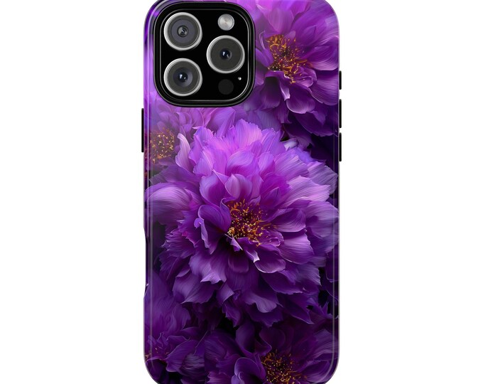 Purple Blossom Flower Vibrant Petals Phone Case: Tough Cover for iPhone (MagSafe Compatible), Samsung Galaxy, Pixel