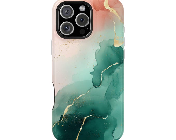 Watercolor Marble Pastel Sage Green Phone Case: iPhone, Galaxy, Pixel - Lifetime Warranty