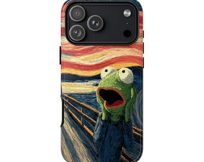 Frog Abstract Scream Artwork Phone Case: iPhone, Galaxy, Pixel - Lifetime Warranty
