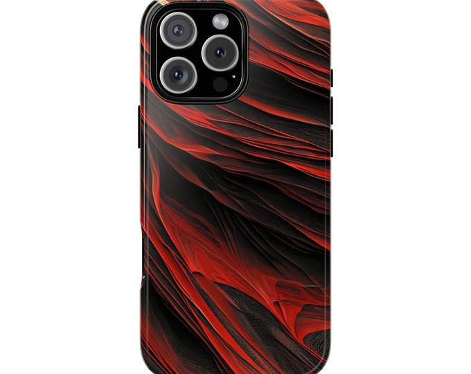 Earth Ominous Red Black Rock Shale Phone Case: iPhone, Galaxy, Pixel - Lifetime Warranty