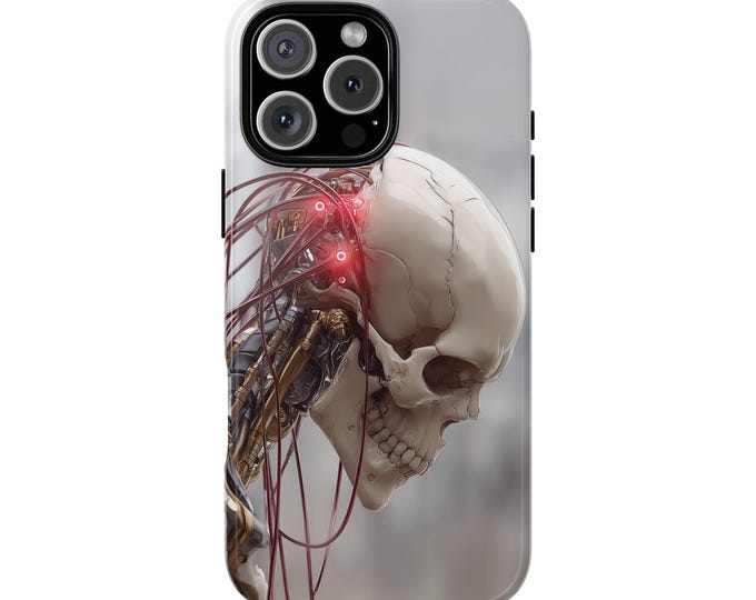 Biomechanical Skull Cybernetic Bone Phone Case: iPhone, Galaxy, Pixel - Lifetime Warranty