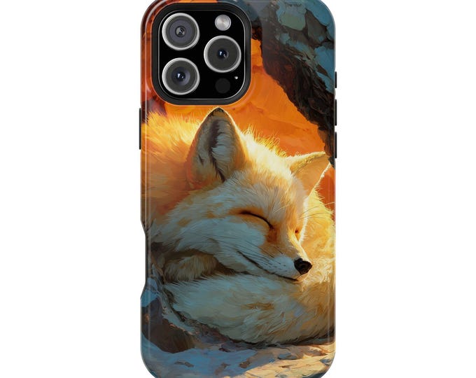 Sleeping Fox Morning Glow Phone Case: iPhone, Galaxy, Pixel - Lifetime Warranty