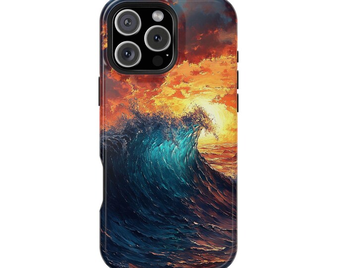 Luminescent Tide Ocean Wave Sea Sunset Phone Case: iPhone, Galaxy, Pixel - Lifetime Warranty