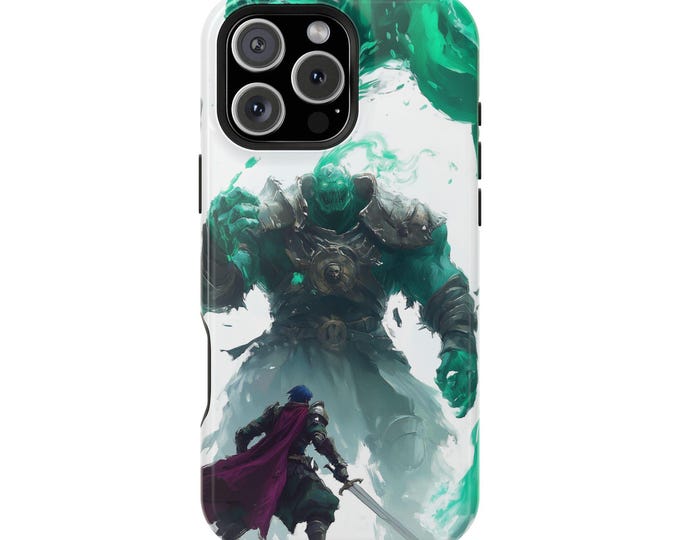 Knight Fighting Wraith Giant Fantasy Battle Phone Case: iPhone, Galaxy, Pixel - Lifetime Warranty
