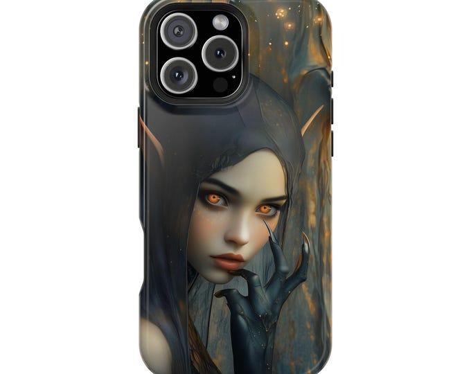 Elven Girl Ember Eyes Veil Forest Woods Phone Case: iPhone, Galaxy, Pixel - Lifetime Warranty