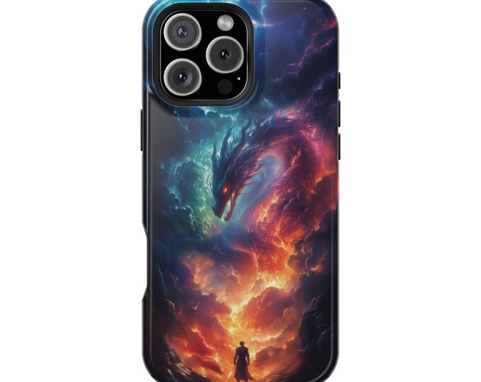 Dark Fantasy Cosmic Dragon Clouds Phone Case: iPhone, Galaxy, Pixel - Lifetime Warranty