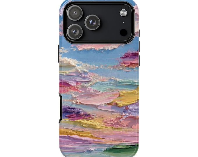 Thick Pastel Paint Icing Sky Clouds Phone Case: iPhone, Galaxy, Pixel - Lifetime Warranty