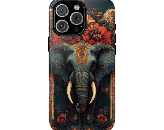 Floral Elephant Vintage Artwork Flower Phone Case for iPhone | Samsung Galaxy | Google Pixel