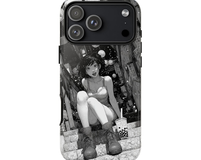 Anime Boba Tea Girl Phone Case: iPhone, Galaxy, Pixel - Lifetime Warranty
