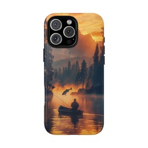 Sunrise Bass Fishing Mountain Lake Fish - Phone Case for iPhone 16 16e 15 14 13 Pro Max | Galaxy S25 S24 S23 | Pixel 9 9a | Wireless Cover